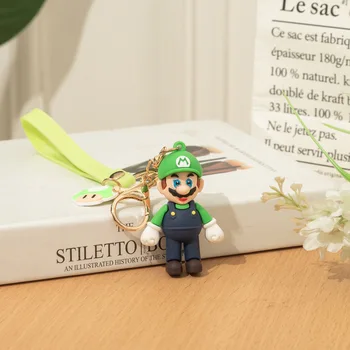 Kreativní Roztomilý Super Mario PVC Měkká Gumová Klíčenka Přívěsek Mario Mushroom přívěsky na Klíče Kroužek na Klíče Taška Šperky Mobilní Telefon Přívěsek