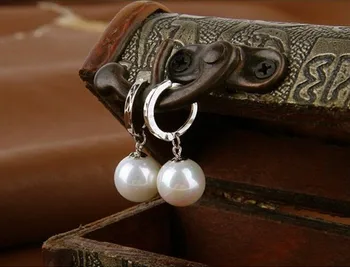 Krásný Bílý Perlový Přívěšek Náušnice Pro Ženy, Dámy Svatební Zásnubní Dobrý Prodej 925 Sterling Silver Šperky Přítomen