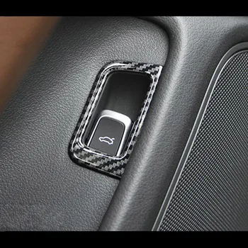 Kufru Auta Spínač Tlačítko Dekorace Krytu Z Uhlíkových Vláken Barevné Nálepky Střihu Pro Audi A6 C7 2012-2018 Interiérové Doplňky