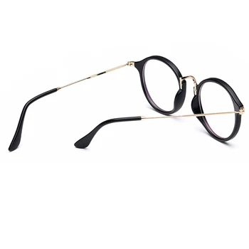 Kulaté brýle rámy ženy Retro Classic značky Transparentní anti modré světlo brýle módní jasný objektiv Počítačové brýle rám