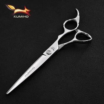 KUMIHO profesionální kadeřnické nůžky 440c 6.5 inch vlasy scutting nůžky 7inch vlasy stříhat s offset rukojeť doprava zdarma