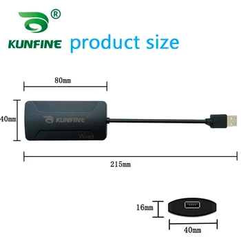 KUNFINE Drát CarPlay Dongle Carplay Adaptér pro Android Auto stereo Jednotky USB Carplay Držet s Android AUTO
