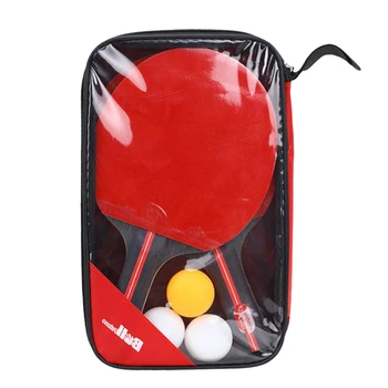 Kvalitní 2ks/mnoho Pálka na Stolní Tenis Raketa Double Face Pupínky V Dlouhé Krátká Rukojeť Ping Pong Raketa Set S Vak 3 Míčky