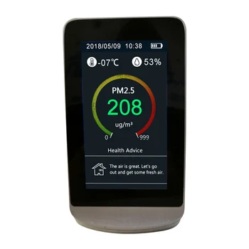 Kvalitu ovzduší Sledovat Stopy PM2.5 HCHO(Formaldehyd) TVOC Detektor analyzátor plynů, Znečištění Ovzduší Metr tester senzor Vnitřní Office