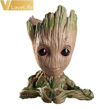 Květináč Dítě Groot Pero Držitel Strážce Galaxie, Roztomilý Model, Hračka Treeman Dítě Groot Hrdina Modelu Dárky Květináč s Dírou