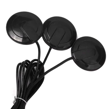 Kytara Pickup Piezo Kontaktní Mikrofon Vyzvednutí 3 Snímače Snímací Systém pro Akustické 6,35 mm Jack (Černá)