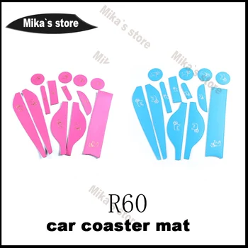 Kůže Dráze Rohože Nálepka Pro Mini Cooper R60 R 60 Countryman Auto-styling Cup Coaster Mat samolepky pouze 2013-2016 Příslušenství