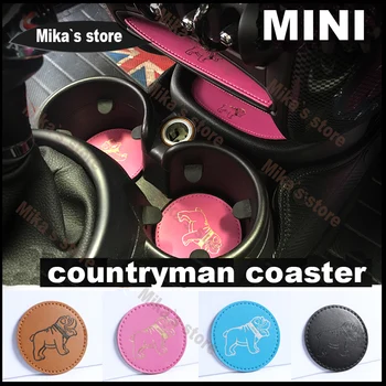 Kůže Dráze Rohože Nálepka Pro Mini Cooper R60 R 60 Countryman Auto-styling Cup Coaster Mat samolepky pouze 2013-2016 Příslušenství
