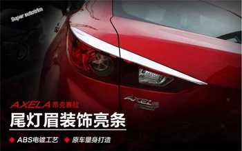 Lapetus Doplňky Vnější Zadní Výklopné zadní Světla, Lampy Víčka, Obočí Kryt Střihu Vhodné Pro Mazda 3 AXELA Sedan 2017 2018 ABS