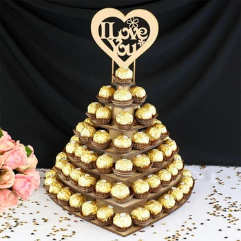 LAPHIL Svatební Dřeva Čokoláda Stojí Pan Paní Rustikální Svatební Dekorace Stolu Candy Bar Držitel Vintage Svatební Akce, Party Dodávky