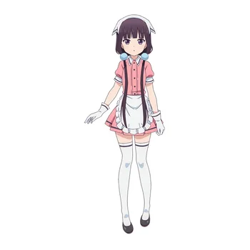 LCSP Směs S Sakuranomiya Maika Cosplay Kostým Japonské Anime Růžové Kávy Služka Uniformy Oblek, Oblečení, Oblečení