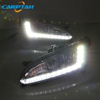 LED Denní Světla Pro Hyundai Santa Fe IX45 2013-Plug&Play Vodotěsné 12V, Mlhové světlo Dekorace Světlo Nárazníku ABS DRL