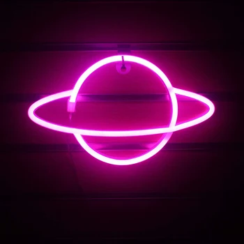 LED Planet Neon Světlo Vodotěsné Oválný Planety Ins Nový Styl Pro Ložnice Dekorace Dekorace na Stěnu Lampy Měkké Světlo, Noční Světlo