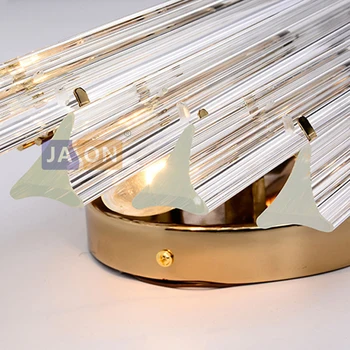 LED Postmoderní Žehlička Crystal Golden Jasné LED Lampa Světlo LED Nástěnné svítidlo Nástěnné Světlo nástěnného Svícnu Pro Ložnice, Chodby