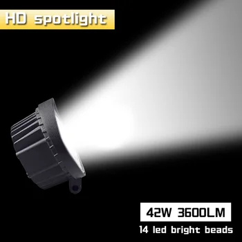 LED Pracovní Světlo Bar 42W 4.4 palcový Auto Světlo Jasné Světlo Reflektor Led Světla pro Auta, Offroad 4x4 ATV, SUV, Motocykl, Traktor, Loď