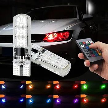 LED RGB Auto Světlomet výstražné Světlo pro Škoda Octavia 2 A7 Tour RS Superb Kamiq Fabia Rapid Kodiaq Karoq Auto Atmosféru Lampa