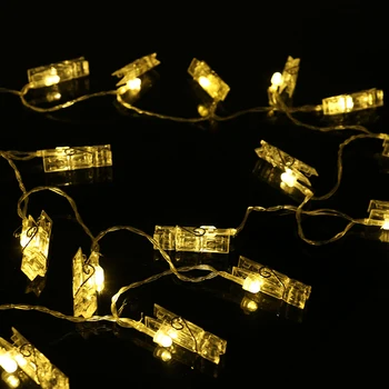 LED String Světlo Foto Klip Věnec Karty Led Víla Světla Baterie Provozována Svatbu, Nový Rok Dekorace Vánoční Girlandy #30