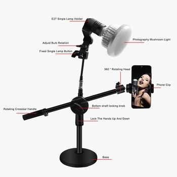 Led Světlo Se Stativem Selfie Světlo, Lampa, Stojan, Bluetooth Dálkové Ovládání, Světla Pro Phtography Osvětlení Pro Youtube