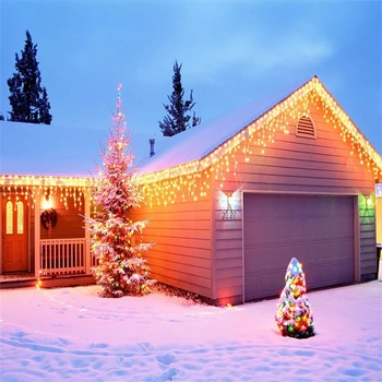 LED Vánoční Osvětlení Venkovní Led Závěs, 220V String Světla Svátek, Strana, Výzdoba Domů, Okno, Zeď, Pás Noční Osvětlení Vnitřní