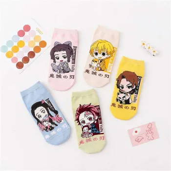 Legrační Roztomilý, Lidi, Holky, Kreslené Ženy, Anime Rovné Ponožky Ležérní Bavlněné Osobnosti Módní Ponožky Pro Dívky 5 Párů
