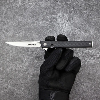 LENGREN CEO 7096 flip skládací nůž Japonský kapesní nůž D2 oceli venkovní přežití EDC camping nástroje, ostrý lovecký nůž