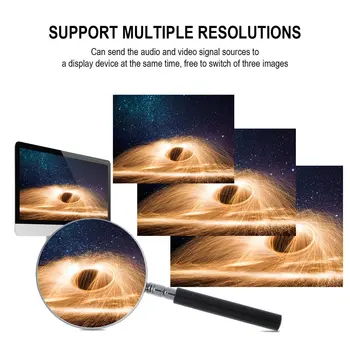 LESHP Přenosné Ultra HD HDMI 4Kx2K, 3D Audio Video Splitter 1080P Multiviewer High Definition Multimedia Interface Switcher