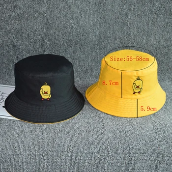 Letní Bavlněné Jahoda Oboustranné Bucket Hat Muži Ženy Panama Módní Hip Hop Skládací Bob Venkovní Cestovní Rybářská Čepice