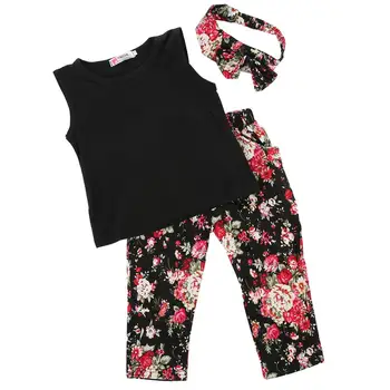 Letní Dětské Dívky Unicorn T-košile, Vesta bez Rukávů Topy+Kalhoty Legíny Děti Děti Streetwear Oblečení pro volný čas Oblečení Set