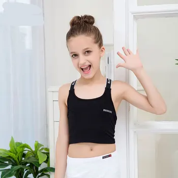 Letní Tílka Pro Dívky Bavlněné Dívky Sportovní Vesta Děti Jóga Tanec Spodní Děti Spodní Prádlo Model Teenager Tričko