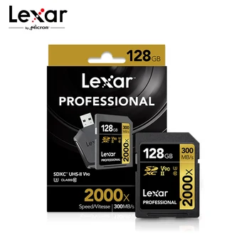 Lexar Professional SD 2000x 300 mb/s High Speed SDHC SDXC 32GB 64GB 128GB UHS-II U3 Paměťová Karta Pro 4K Full HD Video Kamery
