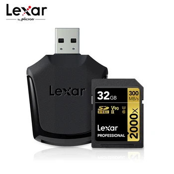 Lexar Professional SD 2000x 300 mb/s High Speed SDHC SDXC 32GB 64GB 128GB UHS-II U3 Paměťová Karta Pro 4K Full HD Video Kamery