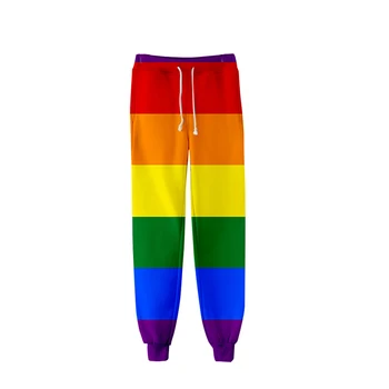 Lgbt Módní Hip Hop Muži Ženy 3d Běžce Kalhoty Duhová Vlajka Lesby, Gayové Ležérní Dlouhé Volné Kalhoty 3D Fitness Kalhoty Tepláky