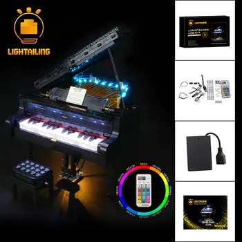 LIGHTAILING LED Light Kit Pro Nápady Grand Piano Stavební Bloky Nastavit Osvětlení Kompatibilní S 21323 Dálkové Ovládání RGB Efekt