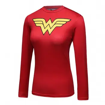 LightningT-košile, Ženy Dlouhý Rukáv Fitness Absorbují Pot Ženy T Košile Kompresní Topy Camisetas Mujer Quick Dry M-XXL