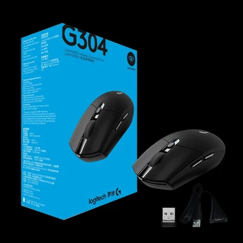 Logitech G304 LIGHTSPEED Gaming Mouse Bezdrátová Myš s HRDINOU Senzor 12000DPI 400IPS Spony baterie pro Myš Gamer