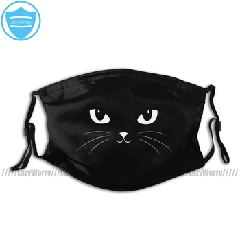 Lol Úst Maska na Obličej Roztomilý Černá Kočka Obličejové Masky s Filtry, Vtipné pro Dospělé Módní Maska