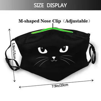 Lol Úst Maska na Obličej Roztomilý Černá Kočka Obličejové Masky s Filtry, Vtipné pro Dospělé Módní Maska