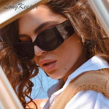 LongKeeper Retro Barevné Square Ženy, sluneční Brýle Vintage Značka Designer Oválné Čočky Brýle Muži Široké Nohy Sluneční Brýle UV400