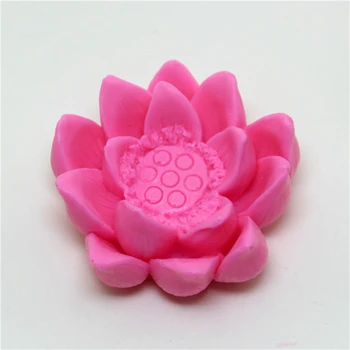 Lotus Květina Styl Silikonové Formy DIY Handmade Mýdlo Svíčka Formy Zdobení Dortu Nástroje