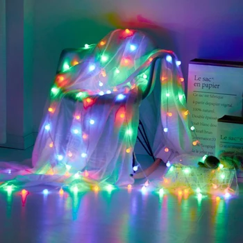Luces Led Decoracion Míč String Světla Víla Světla, Led Světla, Dekorace Luces De Navidad Vánoční Domácí Dekorace