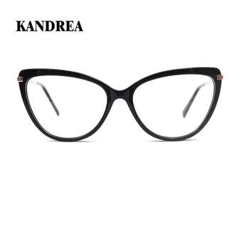 Lucidie ženy módní brýle osobnosti cat eye brýle rám classic černý rám brýle