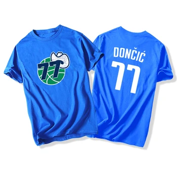 Luka Doncic Basketbal T-Shirt Bavlněné Tričko NE.77 Doncic Trička Příležitostné Letní Sportovní Tričko Hip Hop Streetwear Harajuku Košile
