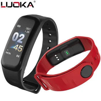 LUOKA Fitness Tracker C1Plus Barevný Displej Chytrý Náramek Krevní Tlak, Srdeční Frekvence Monitoru Smart Kapela Nové pro Sportovní Lezení