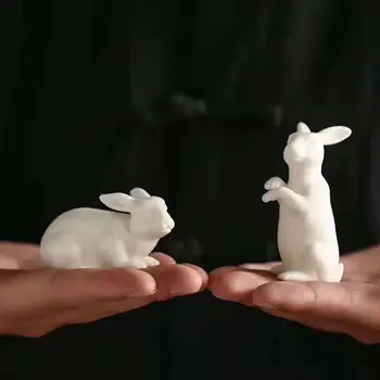 LUWU porcelán teapets roztomilé králíků bílý čaj hrát čínský čajový set dekorace