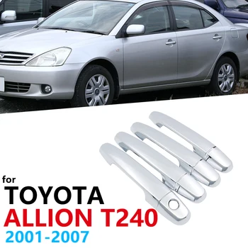 Luxusní Chrome Dveře boční Rukojeť, Kryt Střihu pro Toyota Allion Premio T240 2001~2007 Auto Příslušenství Nálepka Chytit Auto Styling