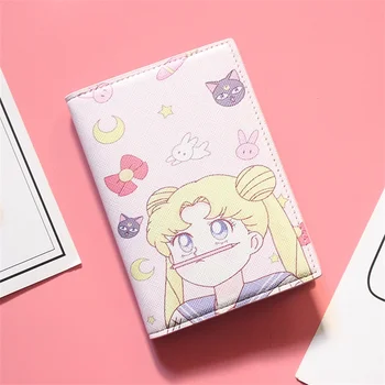 Luxusní Elegantní Ženy, cestovní Pas Kryt Pink Sailor Moon Cestovní Pas držitel lístku Obal na cestovní Pas Případě, pas pouzdro T86