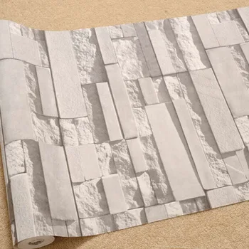 Luxusní Kámen Cihla Zeď 10M Vinyl Tapety papel de parede 3D Obývací Pokoj Pozadí Zeď Dekor Art Wall Papír
