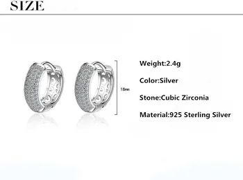 Luxusní Super Lesk Zirkony 925 Sterling Silver Ženské Stud Náušnice Propagace Šperky Ženy, Dívky Dárek