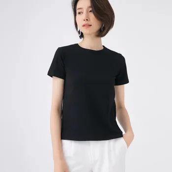 LXS22 Léto volné a univerzální jednoduchý ležérní krátké rukávy T-shirt