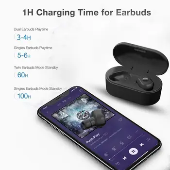 M1 TWS Bluetooth 5.0 Sluchátka IPX6 Vodotěsné V5.0 Sluchátka Bezdrátové Sluchátka hi-fi Pro Android IOS S Mikrofonem Sluchátka